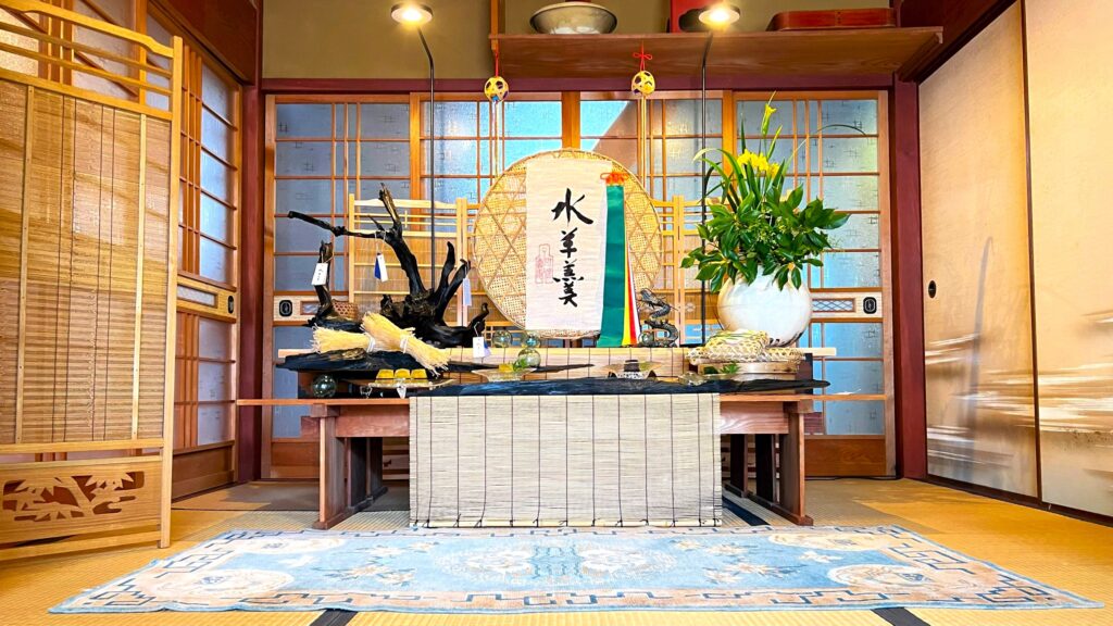 叶匠寿庵_「水羊羹」のディスプレイ