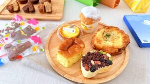 新千歳空港_びえいのパンやロイズ限定チョコレートなどが並んでいる様子