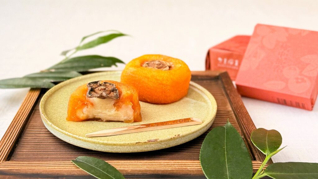 共楽堂_柿中柚香の断面とパッケージ