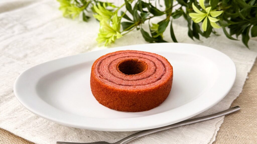 無印良品_みんなでつくるバウム「ハスカップバウム」の皿のせ