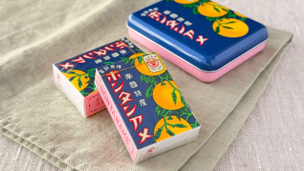 セイカ食品_「ボンタンアメ100周年記念缶」の箱パッケージ