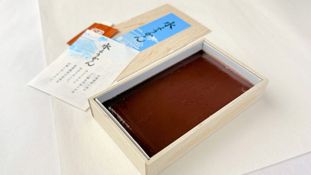 赤福_「水ようかん」のパッケージ開け