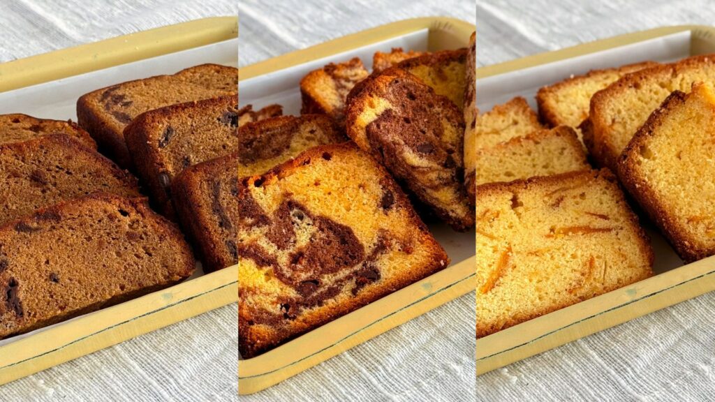 ペニーレイン那須_トレーにのった3種類のパウンドケーキ