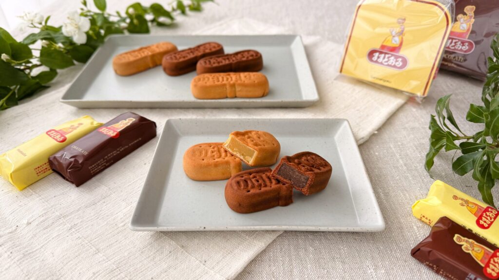 三万石_カットした「ままどおる」と「チョコままどおる」