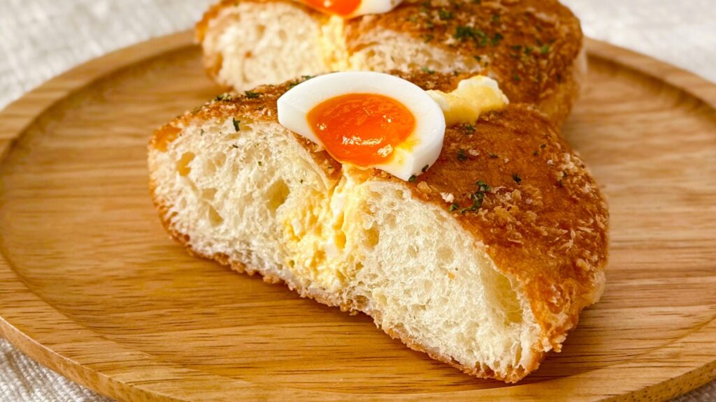 ミスタードーナツ_「ザクもっちドッグ タマゴ」の断面