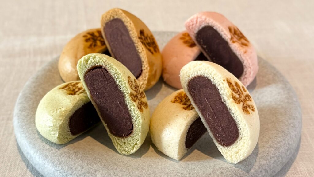 菓匠高木屋_4種類の「氷室饅頭」の断面