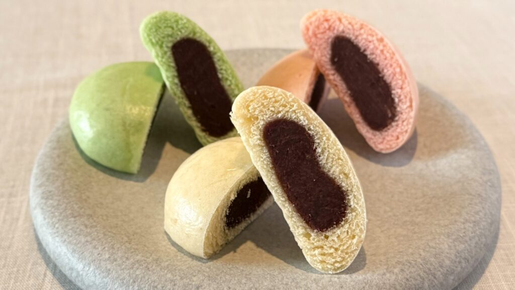 落雁諸江屋_3種類の「氷室まんじゅう」の断面