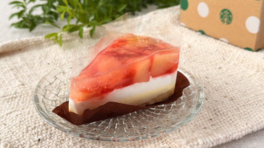 スターバックス_箱から取り出した「ピーチ&ミルクケーキ」