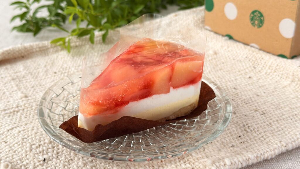 スターバックス_箱から取り出した「ピーチ&ミルクケーキ」