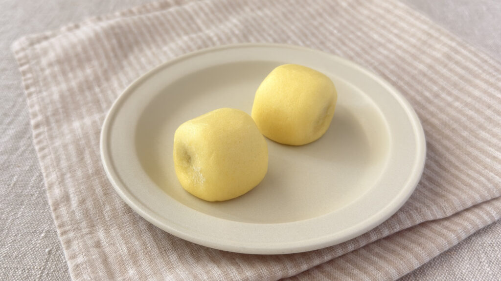 無印良品_「栗まんじゅう」の皿盛り