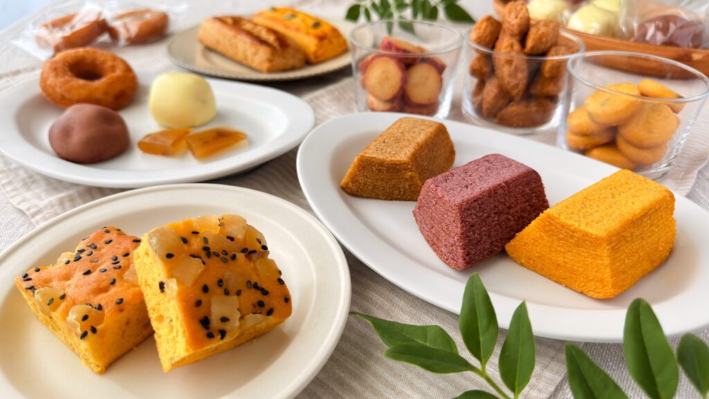 無印良品_栗やかぼちゃ、さつまいものお菓子の皿盛り