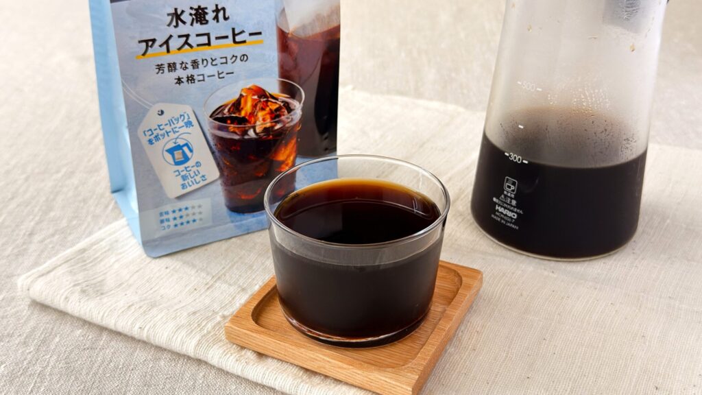 UCC_「ゴールドスペシャル コーヒーバッグ 水淹れアイスコーヒー」とパッケージ