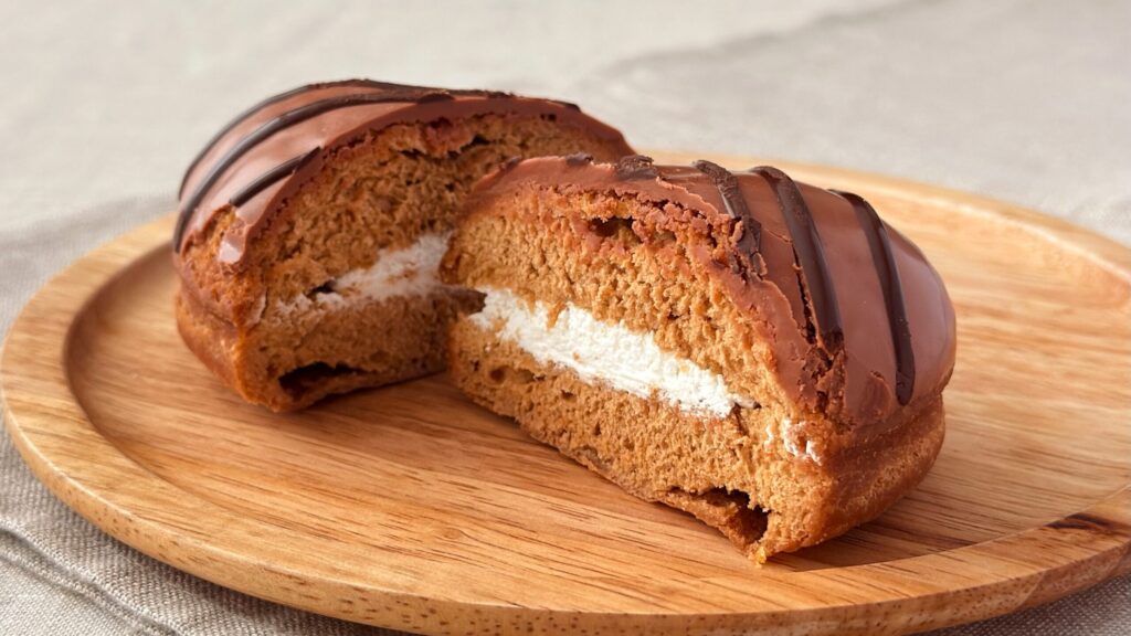 ミスタードーナツ_「くりド エンゼル＆マロン風味チョコ」の断面