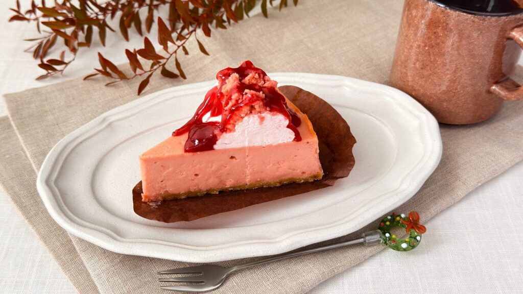 スターバックス_「ストロベリーチーズケーキ」とコーヒー