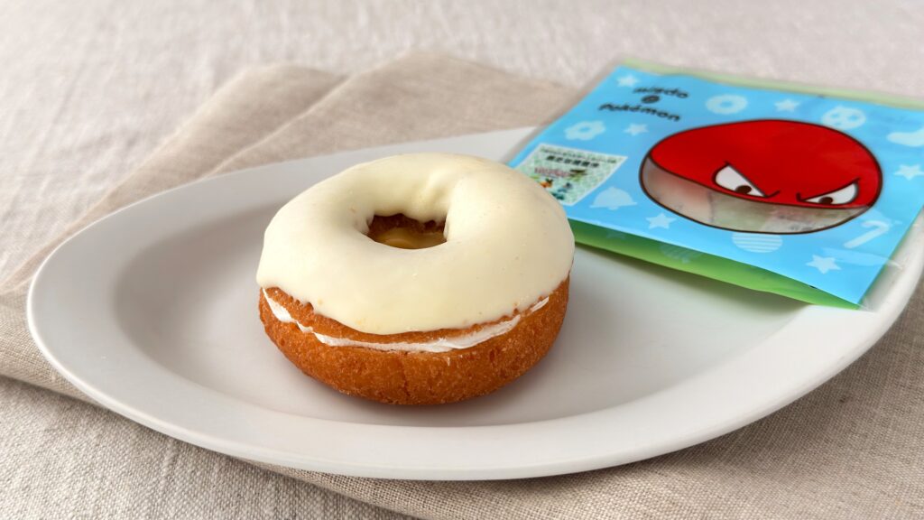 ミスタードーナツ_ポケモンドーナツ「タマゲた! ビリリダマのドーナツ ホワイト」の皿のせ