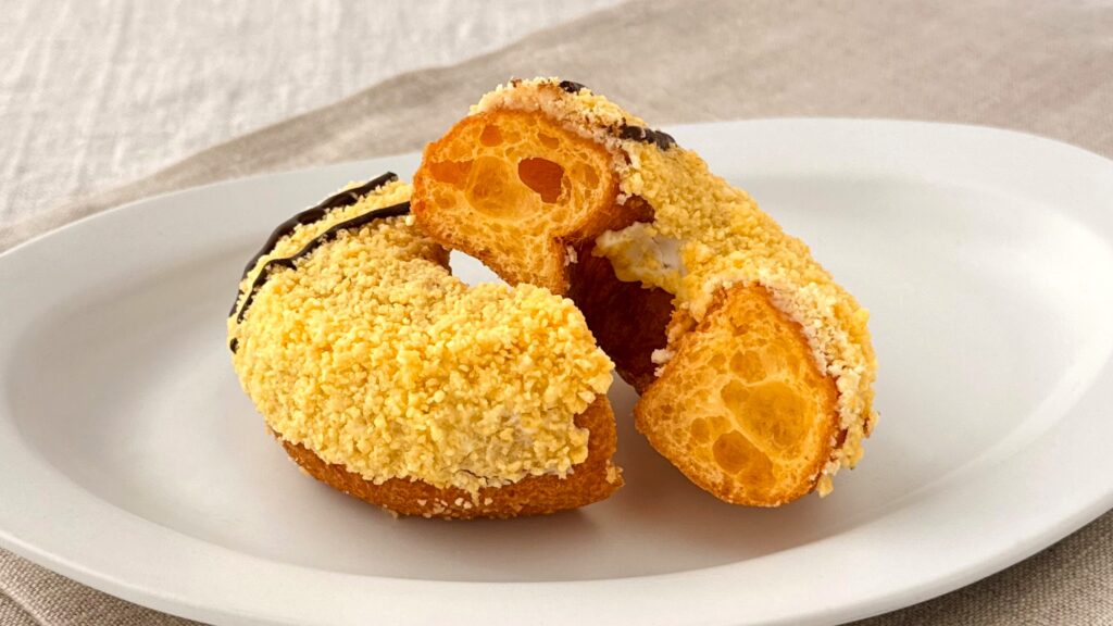 ミスタードーナツ_ポケモンドーナツ「ザクザク ピカチュウのしっぽドーナツ」の断面