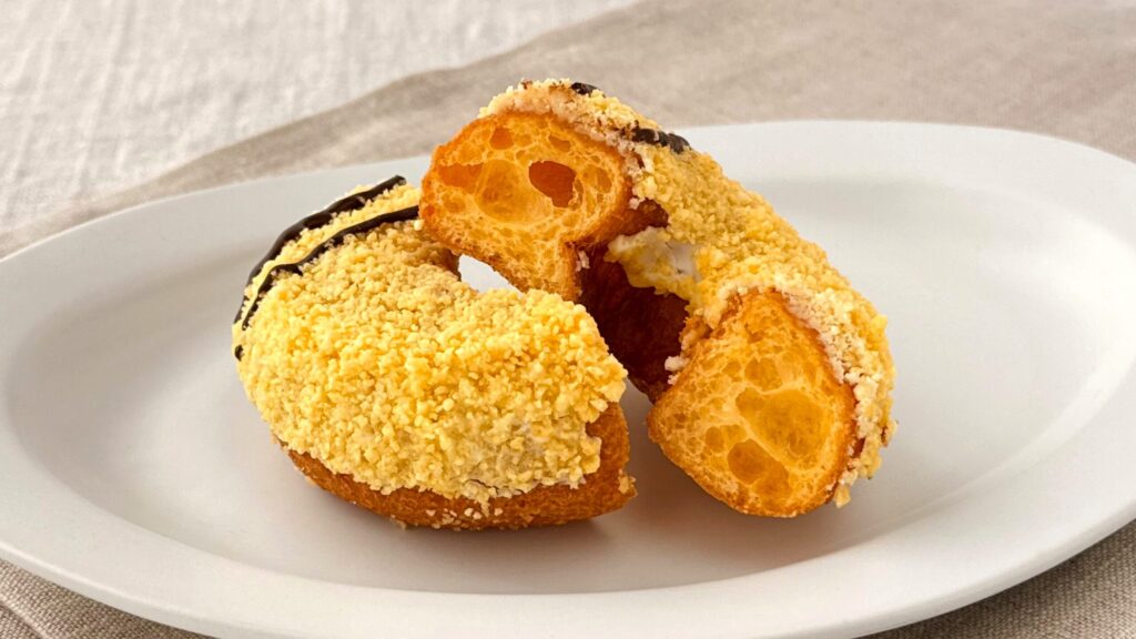 ミスタードーナツ_ポケモンドーナツ「ザクザク ピカチュウのしっぽドーナツ」の断面