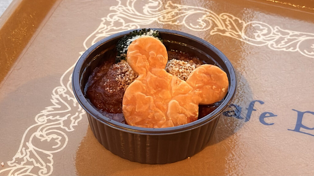 東京ディズニーリゾート_カフェ・ポルトフィーノ「スペシャルセット」のポルペッティとポテトのトマト煮込み