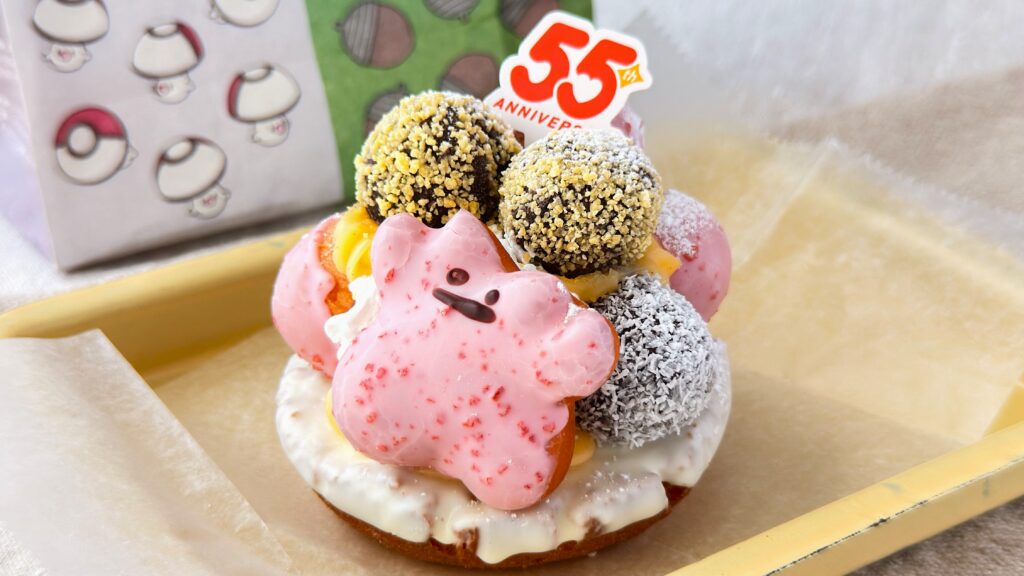 ミスタードーナツ_「タマゲた! メタモンのドーナツツリー」の皿のせとミスドポケモン専用の紙袋