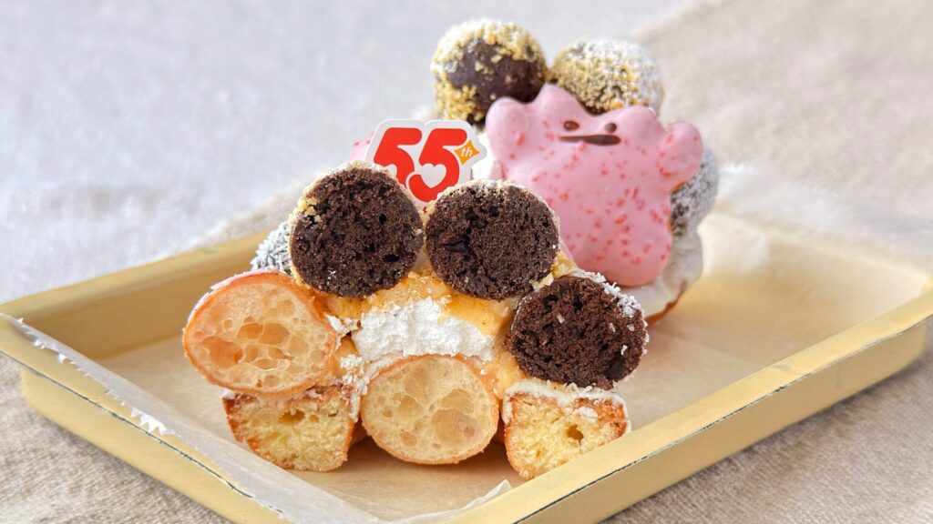 ミスタードーナツ_「タマゲた！ メタモンのドーナツツリー」の断面