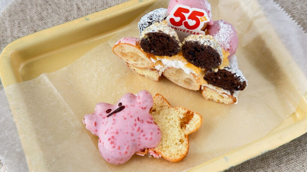 ミスタードーナツ_上から見た「タマゲた! メタモンのドーナツツリー」のメタモンドーナツの断面