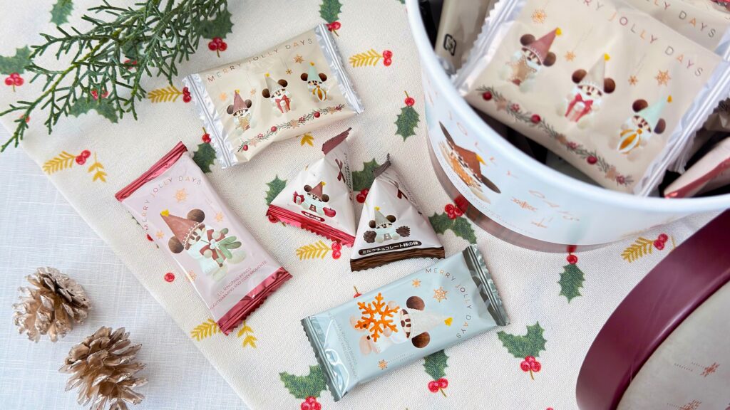 東京ディズニーリゾート_ディズニー・クリスマス2025「菓子詰め合わせ」の個包装