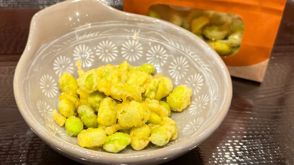 丸亀製麺_「仙豆風天ぷら」の皿盛り