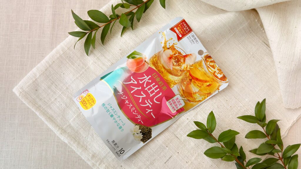 日東紅茶_「水出しアイスティー ピーチジャスミンティー」のパッケージ