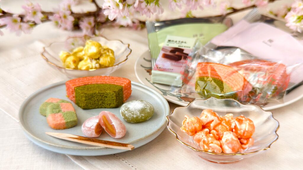 無印良品_桜スイーツの皿盛り