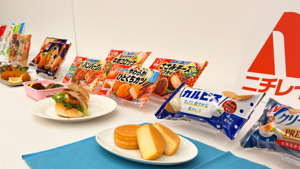 ニチレイ_冷凍食品のパッケージが並んでいる様子