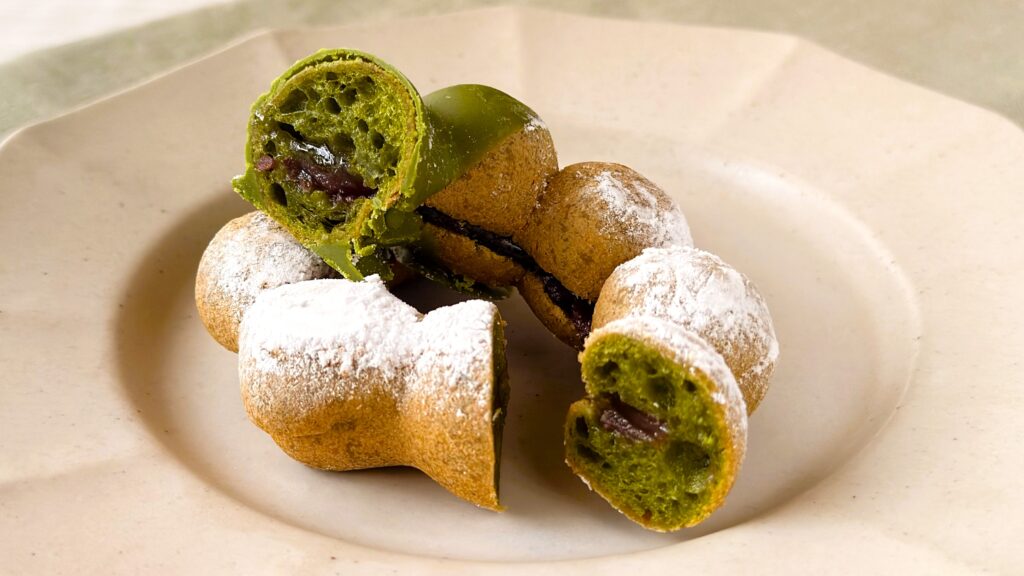 ミスタードーナツ_「ポン・デ・宇治抹茶 あずき抹茶わらびもち」の断面