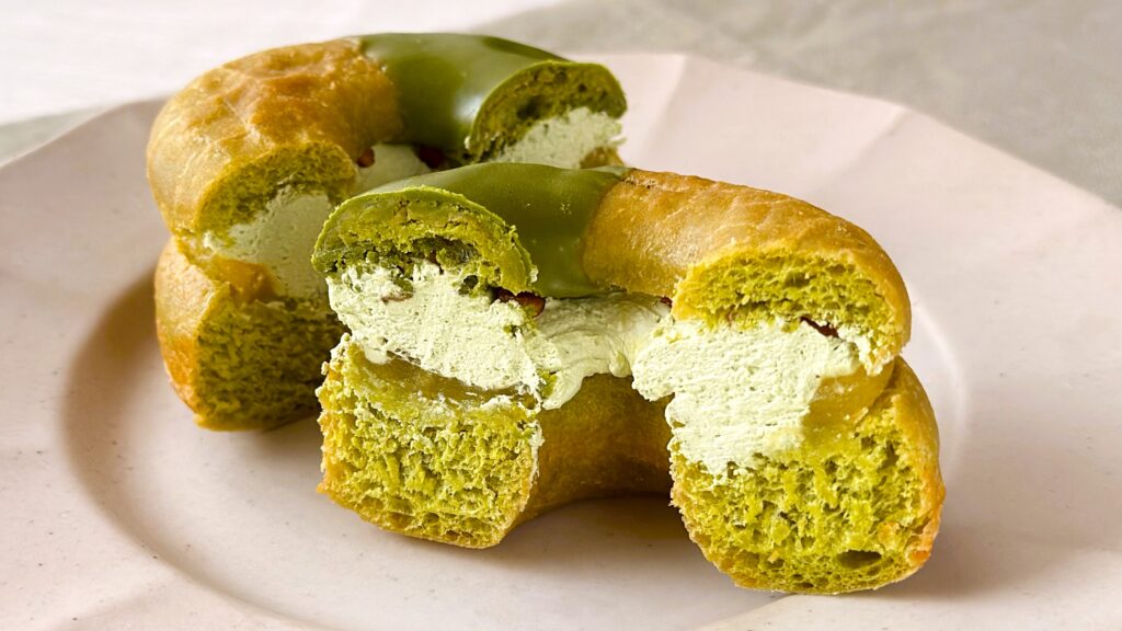 ミスタードーナツ_「ドら抹茶 栗あん抹茶ホイップ」の断面