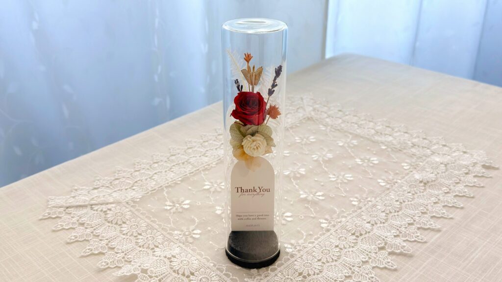 UCC_「母の日フラワーギフト 上島珈琲店ミルク珈琲ベース＆フラワー」のフラワー（ローズ）