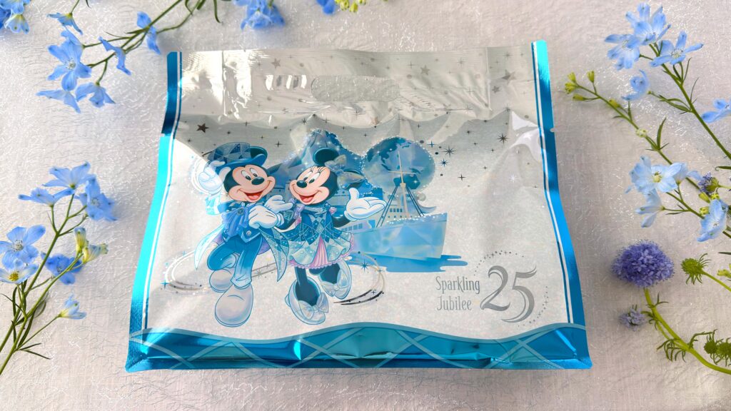 東京ディズニーリゾート_「おせんべい袋 ミッキーマウスと仲間たち 東京ディズニーシー25周年 スパーリングジュビリー」のパッケージ