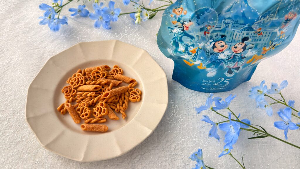 東京ディズニーリゾート_「パスタスナックスタンドパック ミッキーマウスと仲間たち 東京ディズニーシー25周年 スパーリングジュビリー」のパッケージあけ