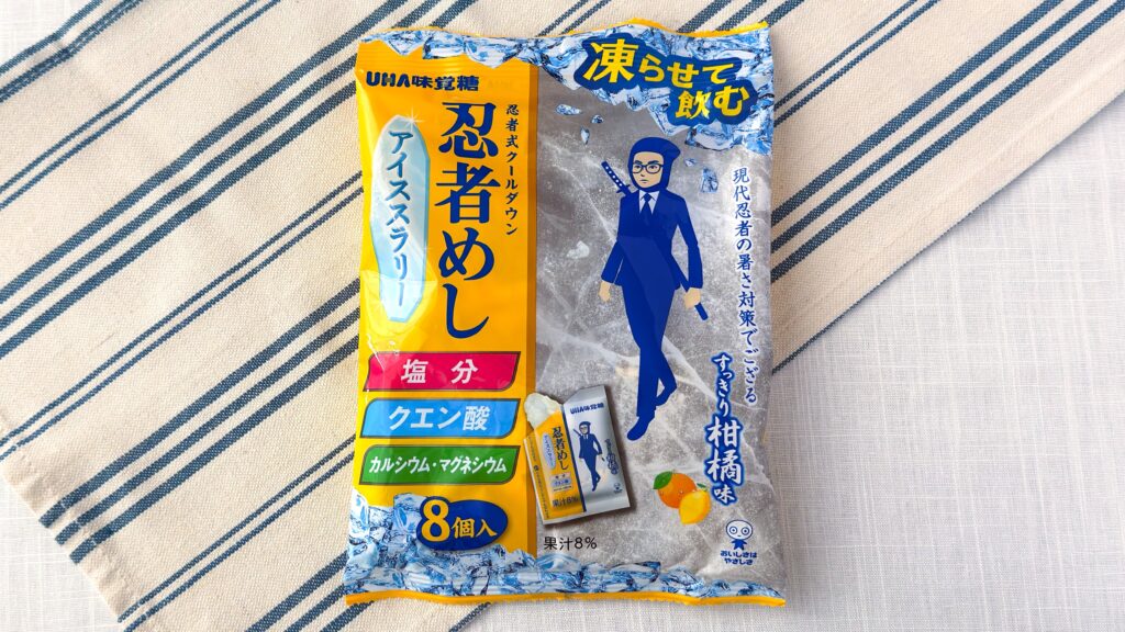 UHA味覚糖_「忍者めしアイススラリー すっきり柑橘味」のパッケージ