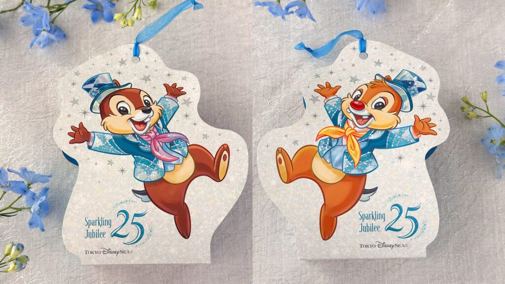 東京ディズニーリゾート_「クッキー紙箱 チップ&デール 東京ディズニーシー25周年 スパーリングジュビリー」のパッケージ表裏