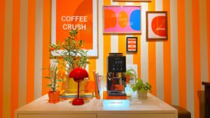 KRUPS by T-fal_COFFEE CRUSH EXPERIENCE（コーヒークラッシュ エクスペリエンス）が展示されたブース